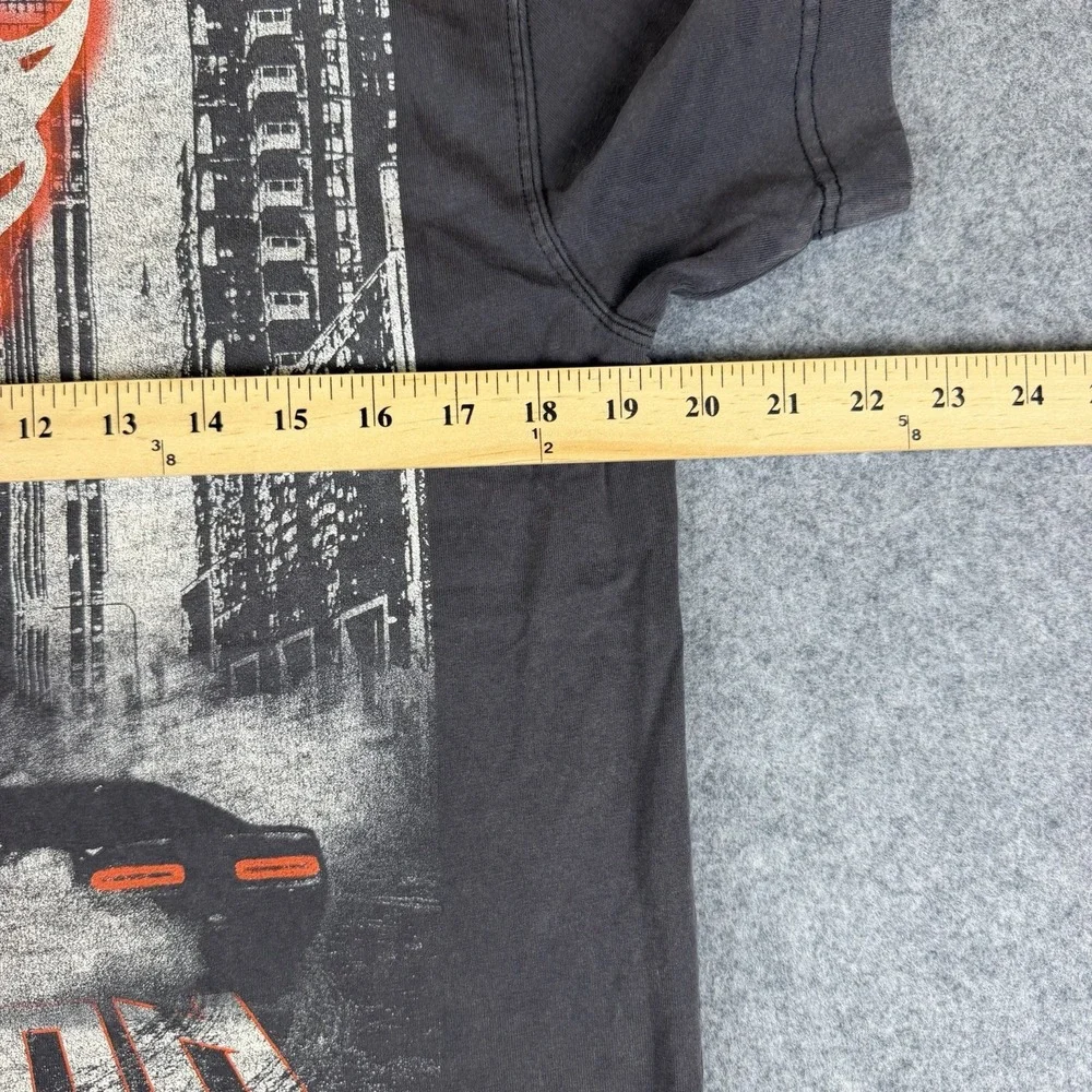 Hollister Dodge Demon T Shirt XS Gray Faded Wash Boxy Fit Muscle Car Graphic